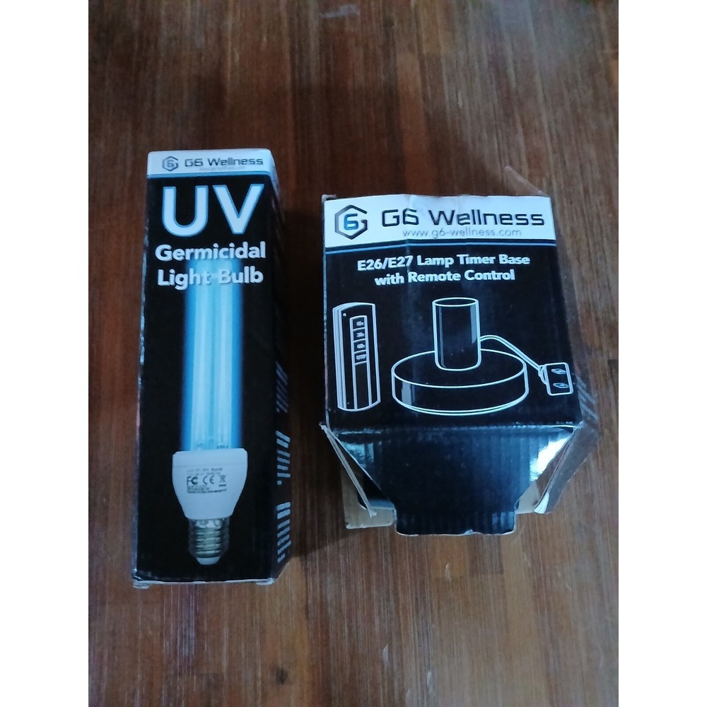 G6 Wellness E26/E27 Lamp timer base with remote control Germicidal Ozone Bulb I2